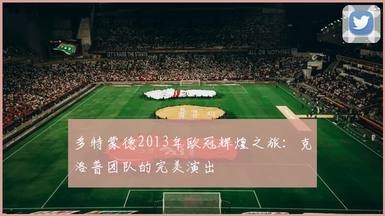 多特蒙德2013年欧冠辉煌之旅：克洛普团队的完美演出